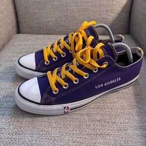 Converse Chuck Taylor All Star NBA Los Angeles Lakers Purple Gold Sneakers Men 8